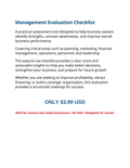 Business Management Employee Evaluation Checklist